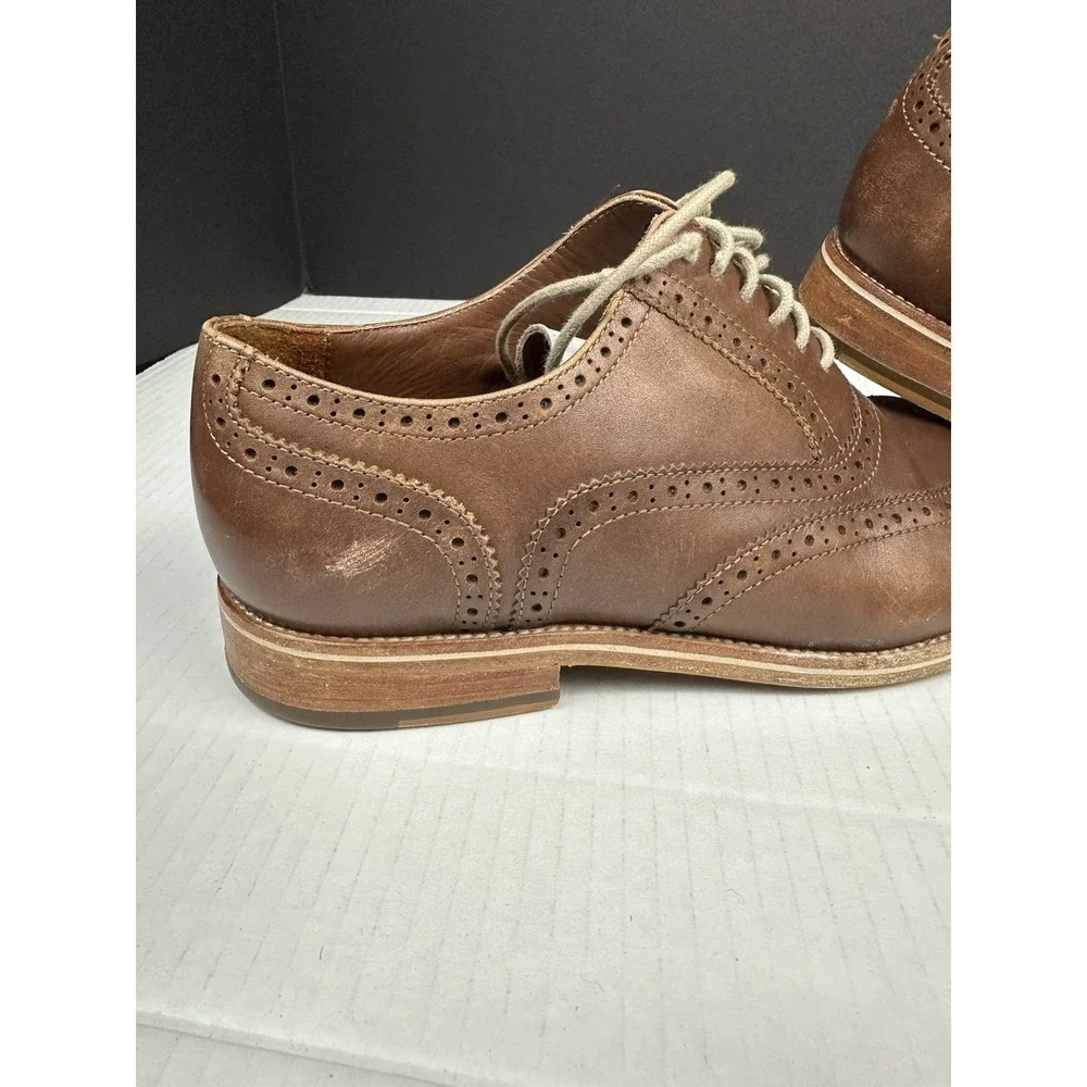 Warfield & Grand Men's Sz 9 Wing Tip Oxfords Roy 63606 Brown Dress See Pics
